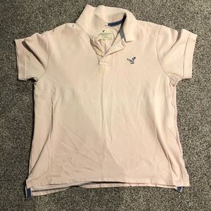NWOT AMERICAN EAGLE LITE PINK POLO VINTAGE SIZE XL